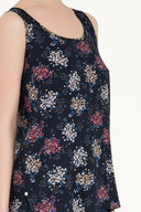 Floral Printed Printed wide cut sleeveless blouse 19692