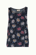 Floral Printed Printed wide cut sleeveless blouse 19692