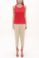 Coral Printed wide cut sleeveless blouse 19692