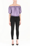 Lilac Elastic mini blouse 19693