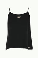 Black Feathered strap blouse 19694