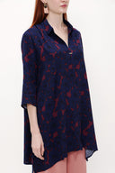 Navy Blue Wide cut shirt 19696