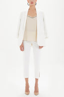 Beige Patterned spaghetti straps tanktop 19704