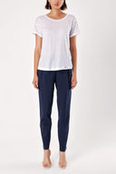 White Wide Cut Basic Tshirt 19712