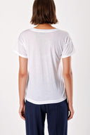 White Wide Cut Basic Tshirt 19712