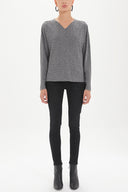 Silver Zipped wide cut blouse 19721