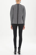 Silver Zipped wide cut blouse 19721