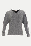 Silver Zipped wide cut blouse 19721