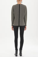 Gold Zipped wide cut blouse 19721