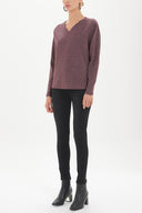 Burgundy Zipped wide cut blouse 19721