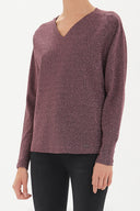 Burgundy Zipped wide cut blouse 19721