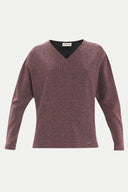 Burgundy Zipped wide cut blouse 19721