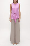 Lilac Metal accessory detail blouse  19753