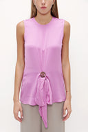 Lilac Metal accessory detail blouse  19753