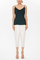 Smoked Degage collar  strappy  blouse  19755