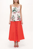 White Spaghetti straps blouse 19756