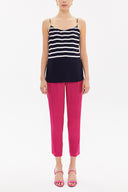 Navy Blue Spaghetti straps blouse 19756