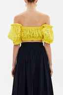 Yellow Brode  short blouse  19758