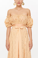 Beige Brode  short blouse  19758