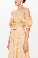 Beige Brode  short blouse  19758