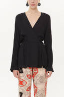 Black Waistband  Blouse  19765