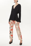 Black Waistband  Blouse  19765