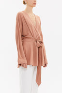 Camel Hair Waistband  Blouse  19765