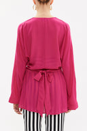 Fuchsia Waistband  Blouse  19765