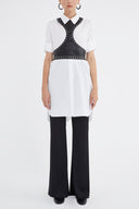 Black Leather  corset   19768