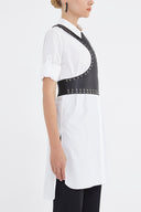 Black Leather  corset   19768