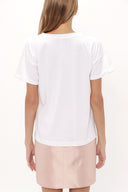 White Wide-cut blouse 19782