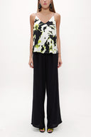 Acid Green Strappy  V-neck  blouse  19792