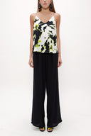 Acid Green Strappy  V-neck  blouse  19792