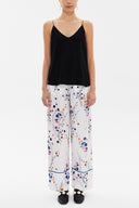 Black Strappy  V-neck  blouse  19792