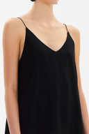 Black Strappy  V-neck  blouse  19792