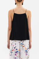 Black Strappy  V-neck  blouse  19792