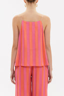 Salmon Strappy  V-neck  blouse  19792