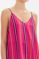 Pink Striped Strappy  V-neck  blouse  19792