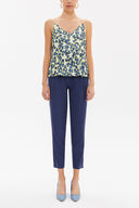 Acid Yellow Strappy  V-neck  blouse  19792