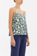 Acid Yellow Strappy  V-neck  blouse  19792