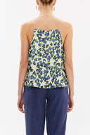 Acid Yellow Strappy  V-neck  blouse  19792