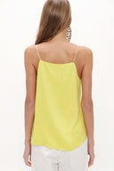 Light Olive Green Strappy  V-neck  blouse  19792