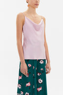 Pink Degage collar  strappy  blouse  19798