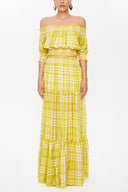 Acid Yellow Elastic short sleeve blouse  19803