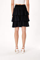 Black Tiered mini skirt 28829