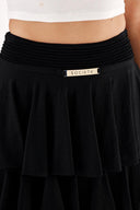 Black Tiered mini skirt 28829