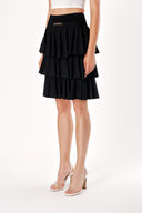 Black Tiered mini skirt 28829
