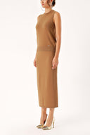 Camel Hair Wool and cashmere blended  knitwear suit 28830