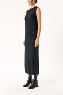 Anthracite Wool and cashmere blended  knitwear suit 28830