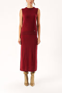 Wine Wool and cashmere blended  knitwear suit 28830